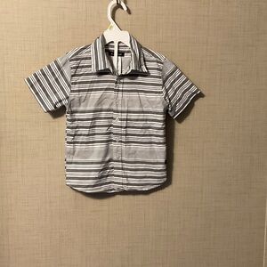 Airwalk Black and White Striped Kids Button Down Shirt